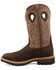 Twisted X Men's Lite Western Work Boots - Broad Square Toe, Taupe, hi-res