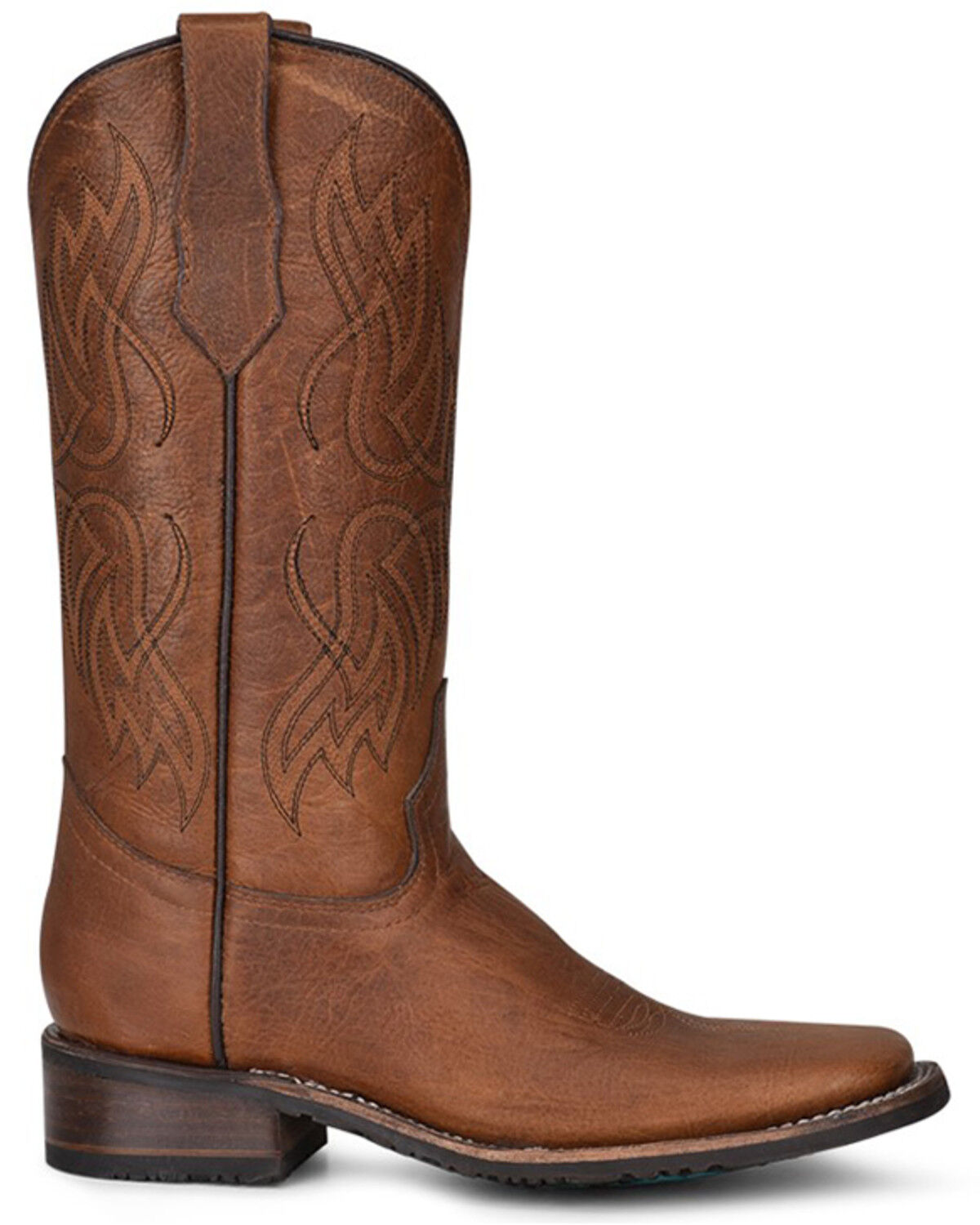 Image #2 - Circle G Women's Embroidered Leather Western Boots - Broad Square Toe, Tan, hi-res