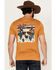 Image #4 - Rock & Roll Denim Men's Dale Skull Short Sleeve Graphic T-Shirt, Mustard, hi-res