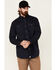 Ariat Men's FR Featherlight Long Sleeve Button Down Work Shirt , Navy, hi-res