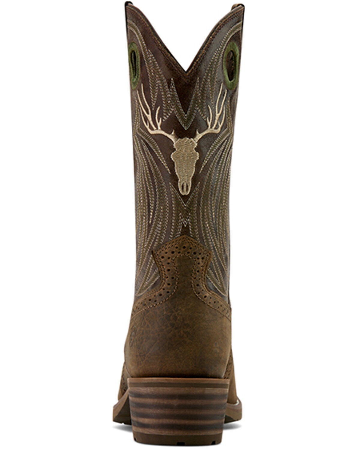 Image #3 - Ariat Men's Hybrid Roughstock Antler Western Boots - Square Toe, Taupe, hi-res