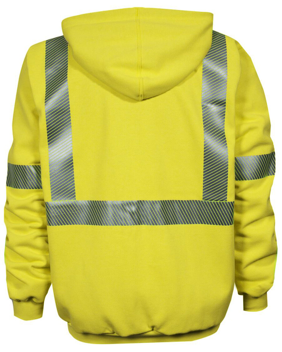 Image #2 - National Safety Apparel Men's 2X-3X FR Vizable Hi-Vis Zip Front Work Sweatshirt - Tall, Bright Yellow, hi-res