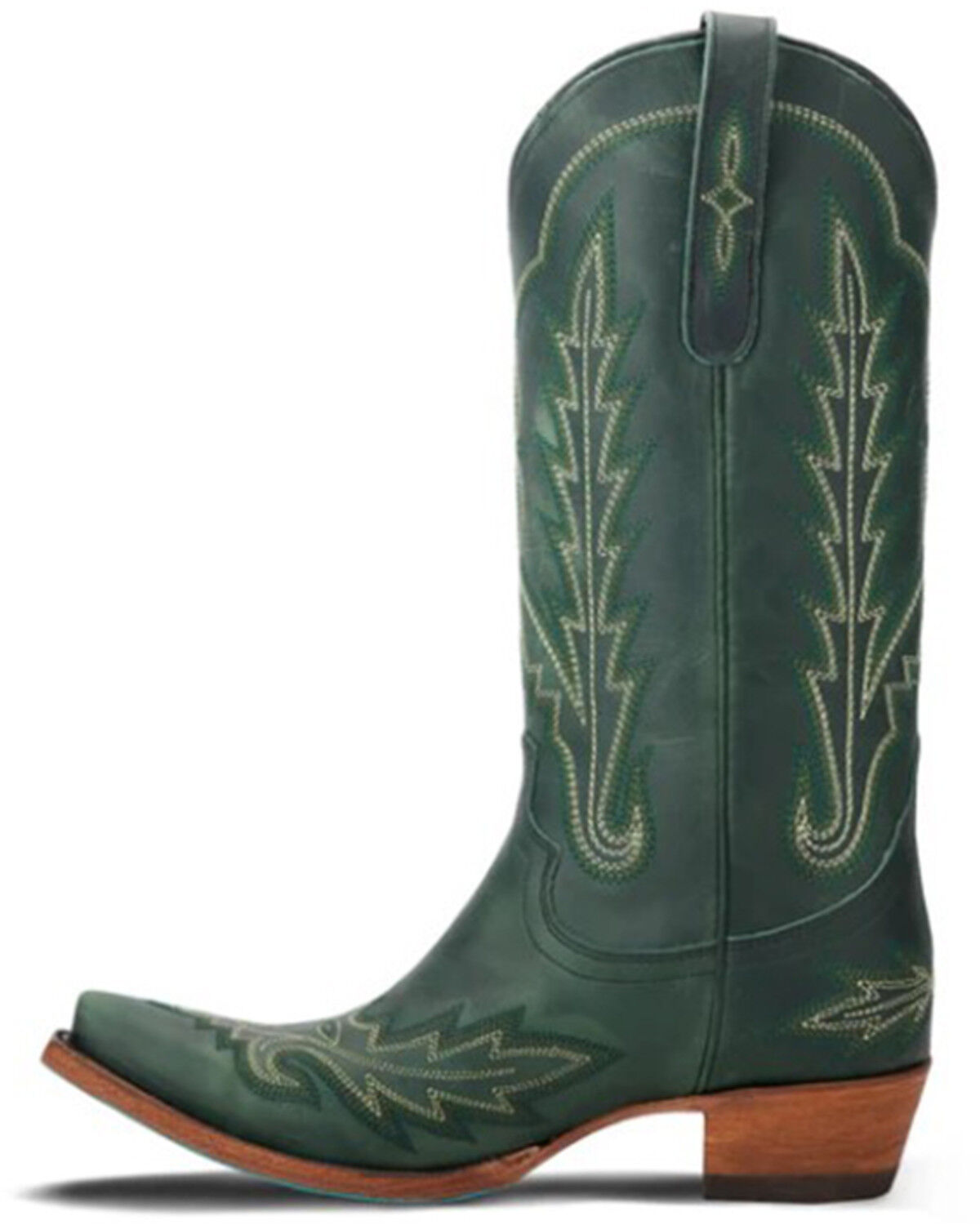Image #3 - Lane Women's Lexington Western Boots - Snip Toe, Green, hi-res