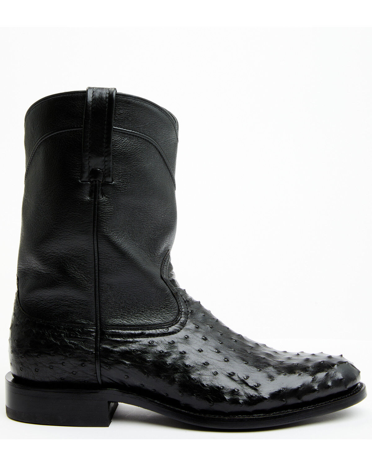 Image #2 - Cody James Black 1978® Men's Carmen Exotic Full-Quill Ostrich Roper Boots - Round Toe, Black, hi-res