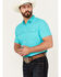 Image #2 - Ariat Men's VentTEK Outbound Solid Fitted Short Sleeve Performance Shirt, Turquoise, hi-res