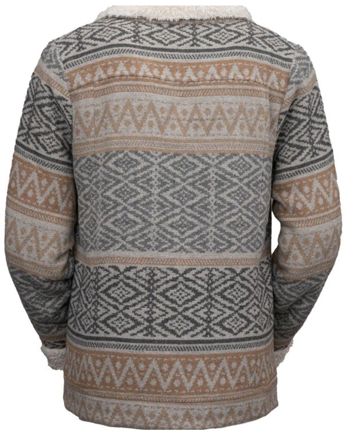 Image #2 - Outback Trading Co Women's Gemma Southwestern Sherpa Lined Jacket - Plus, Beige, hi-res