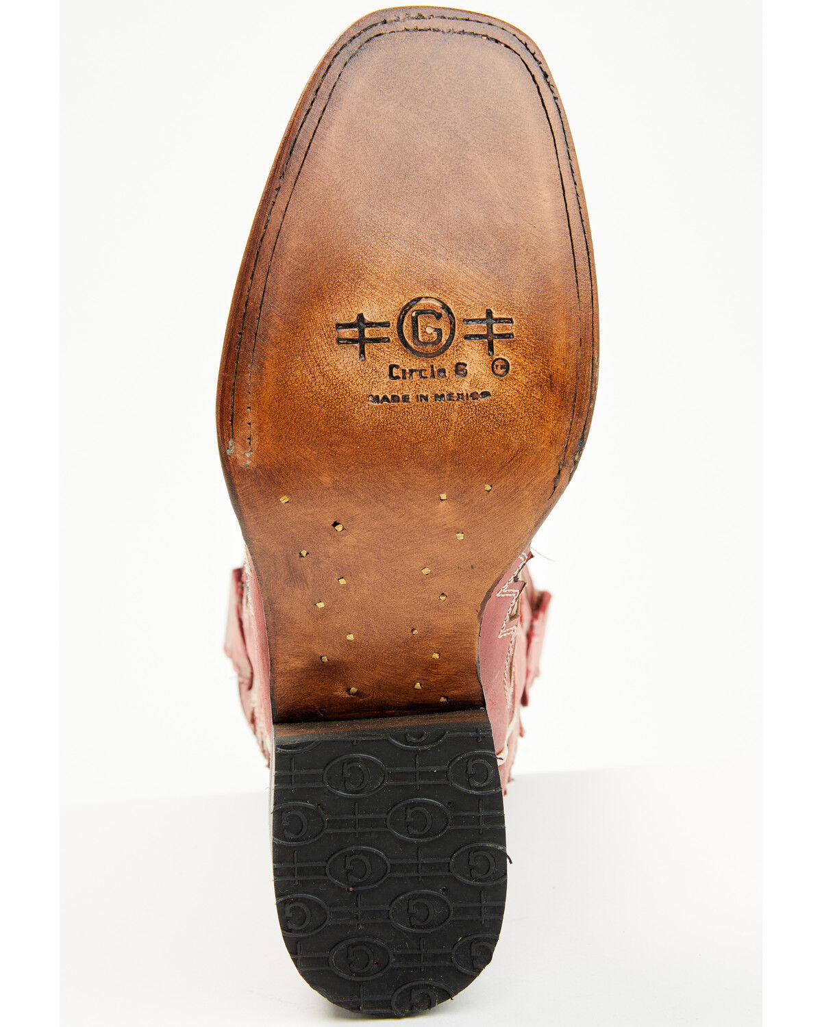 Image #7 - Circle G Women's Inlay Western Boots - Square Toe, Red, hi-res
