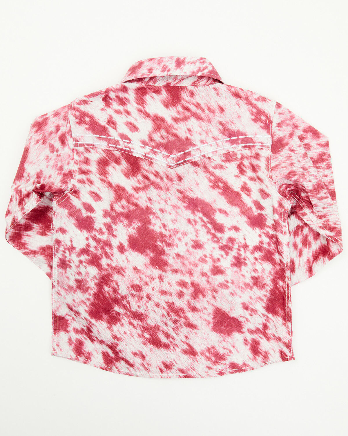 Image #3 - Cowgirl Hardware Toddler Girls' Cowhide Long Sleeve Snap Western Shirt, Pink, hi-res
