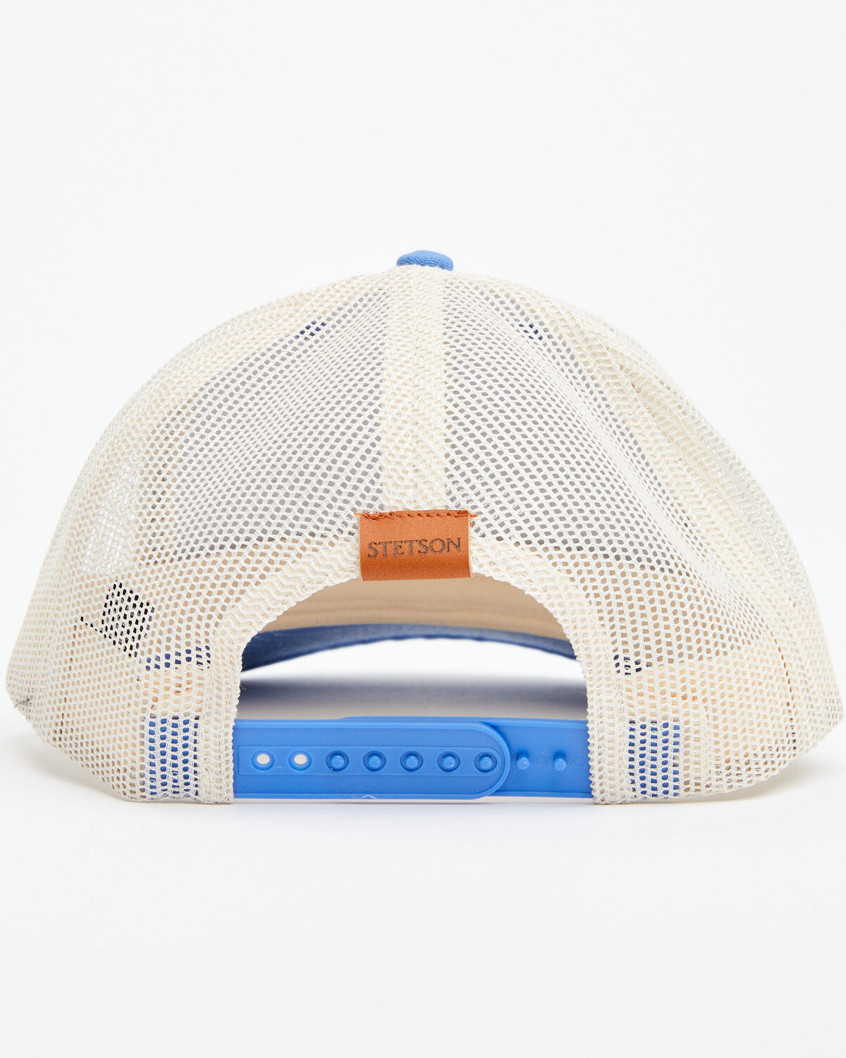 Image #3 - Stetson Men's Mountain Label Patch Trucker Cap, Blue, hi-res