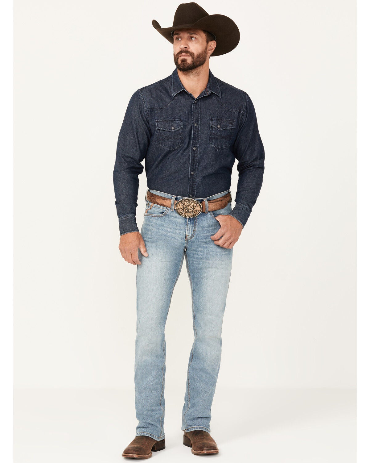Ariat Men's M7 Linda Ray Light Wash Slim Straight Pro Series Performance Denim Jeans, Light Wash, hi-res