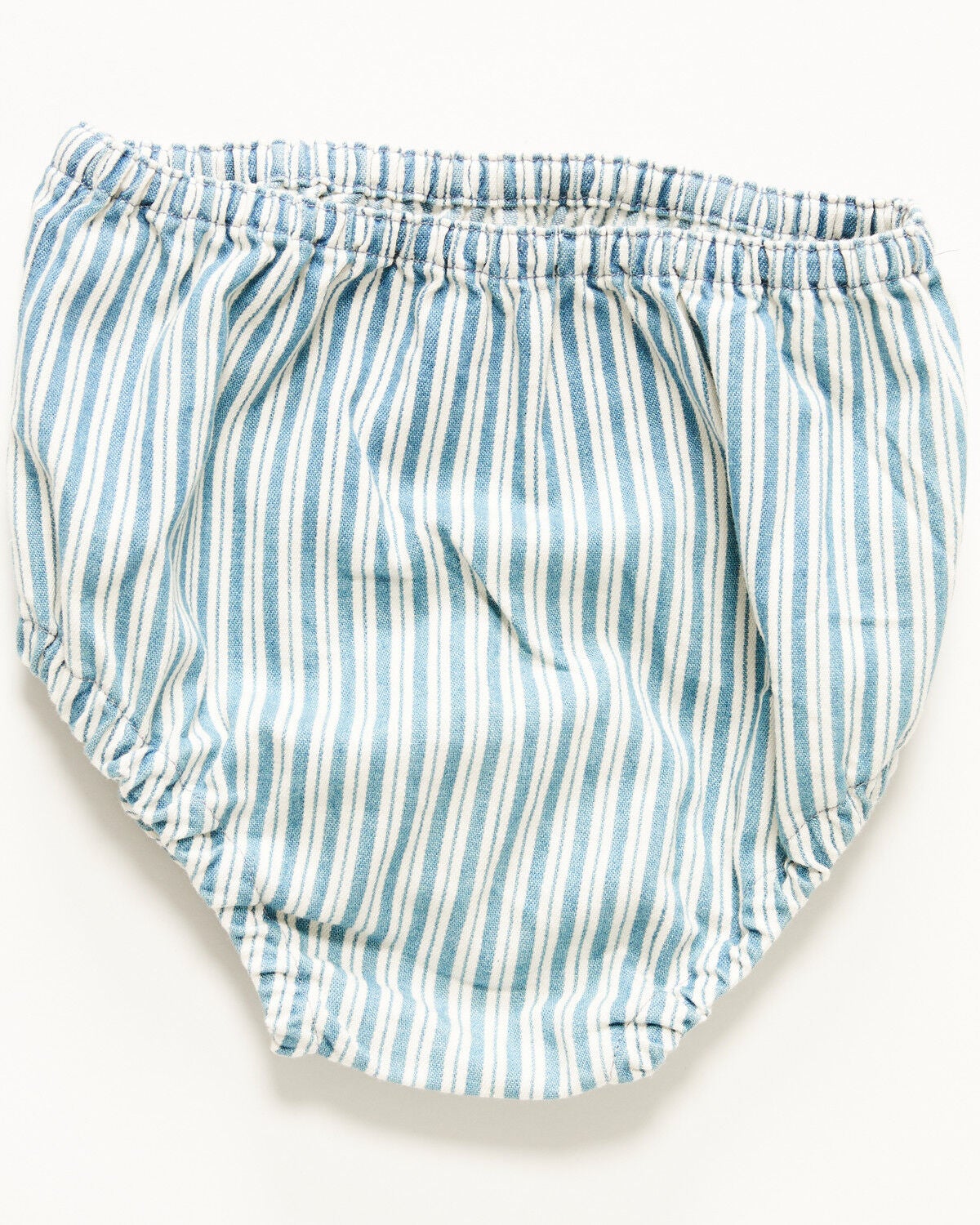 Image #4 - Wrangler Infant Girls' Striped Short Sleeve Denim Dress - 2 Piece, Blue, hi-res