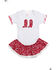 Image #1 - Kiddie Korral Infant Girls' Bandana Print Infant Dress - 6-24 mos., Red, hi-res