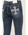 Image #2 - Grace In LA Women's Medium Wash Paisley Cross Pocket Bootcut Stretch Denim Jeans , Medium Wash, hi-res