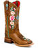 Macie Bean Little Girls' Honey Bunch Western Boots - Square Toe, Tan, hi-res