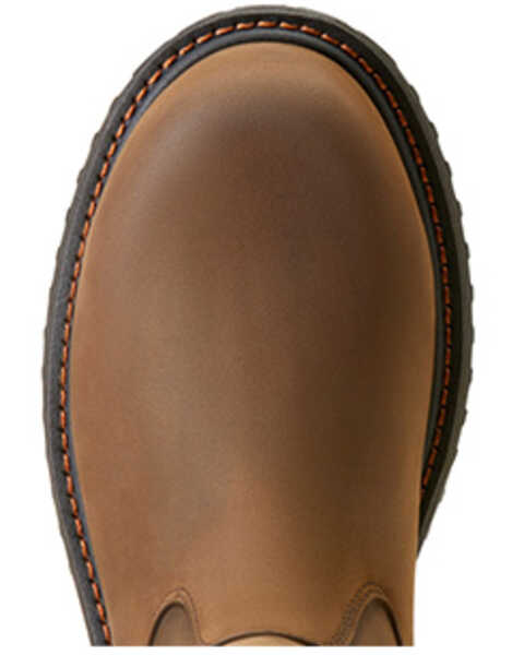 Image #4 - Ariat Men's RigTEK Waterproof Wellington Work Boots - Composite Toe , Brown, hi-res