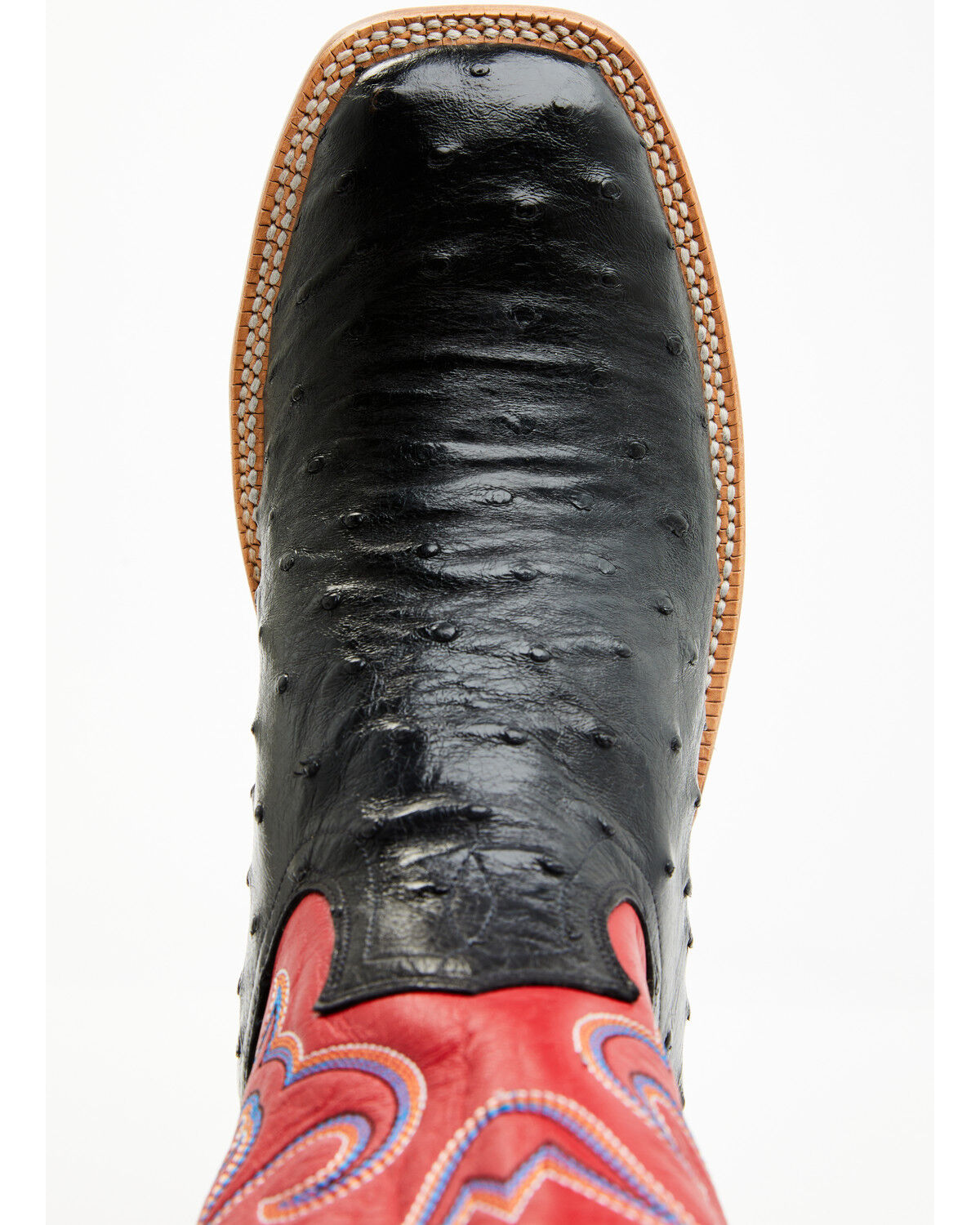 Image #6 - Hyer Men's Jetmore Exotic Full Quill Ostrich Western Boots - Broad Square Toe, Black, hi-res