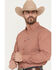 Image #2 - Ariat Men's Warren Geo Print Fitted Long Sleeve Button-Down Western Shirt, Rust Copper, hi-res