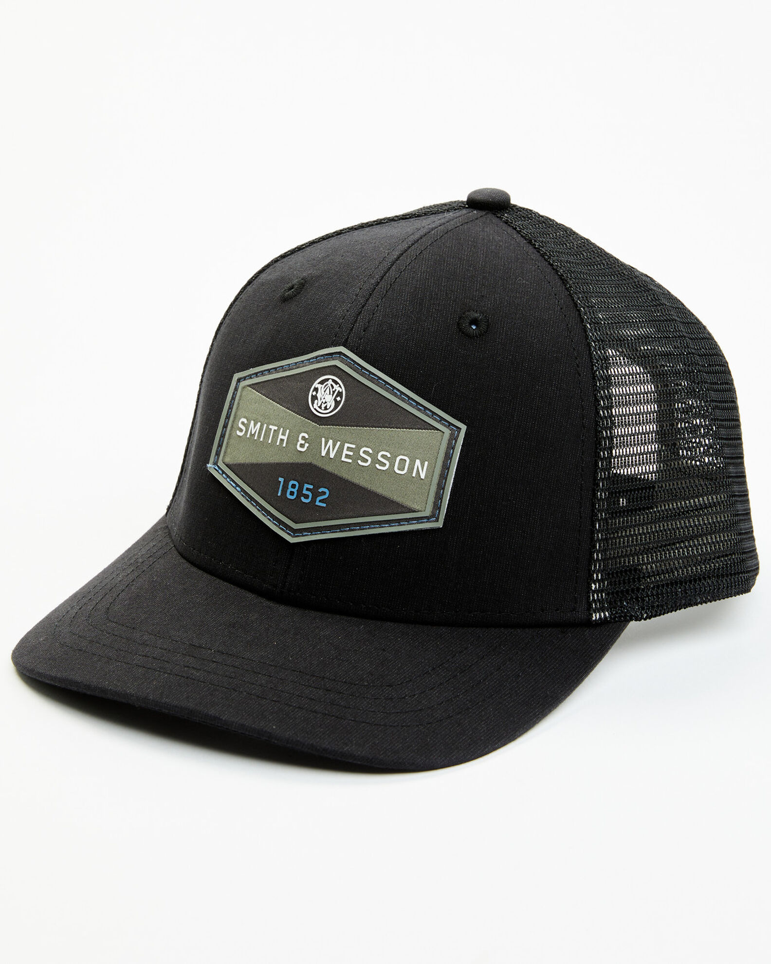 Product Name: Smith & Wesson Men's Black Rubber Patch Baseball Cap