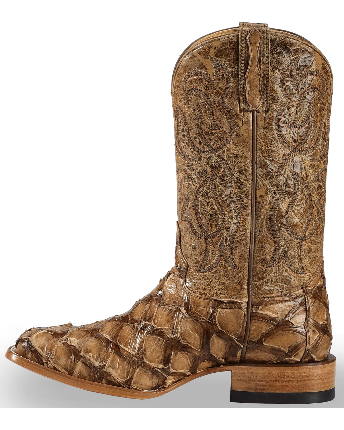 Image #3 - Cody James Men's Pirarucu Exotic Boots - Broad Square Toe, Brown, hi-res