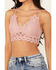 Image #3 - Wishlist Women's Strappy Lace Applique Scallop Lace Bralette, Pink, hi-res