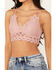 Image #3 - Wishlist Women's Strappy Lace Applique Scallop Lace Bralette , Pink, hi-res