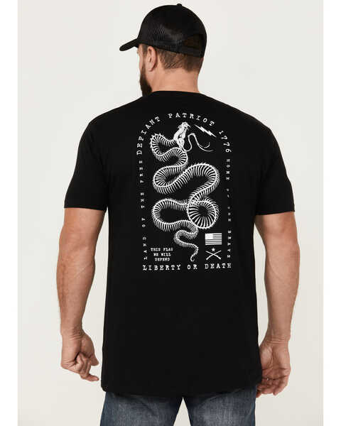 Image #1 - Howitzer Men's Defiant Snake Short Sleeve Graphic T-Shirt , Black, hi-res