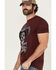 Image #2 - Moonshine Spirit Men's Boracho Feliz Mariachi Short Sleeve Graphic T-Shirt, Burgundy, hi-res