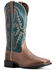 Image #1 - Ariat Men's Round Pen Saddle Western Performance Boots - Broad Square Toe, Brown, hi-res