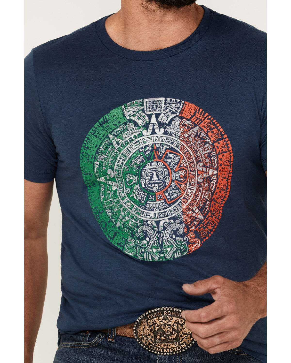 Image #4 - Cody James Men's TJ Mexico Emblem Short Sleeve Graphic T-Shirt, Navy, hi-res