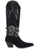 Image #2 - Dingo Women's Buck Wild Suede Tall Western Boots - Round Toe, Black, hi-res