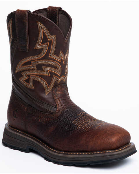 Cody James Men's ASE7 Disruptor Western Work Boots - Nano Composite Toe, Brown, hi-res