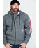 Image #1 - Wolverine Men's FR Logo Sleeve Zip-Up Work Hoodie, Ash, hi-res