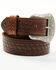 Image #1 - RANK 45® Men's Tonal Stitched Basketweave Belt , Medium Brown, hi-res
