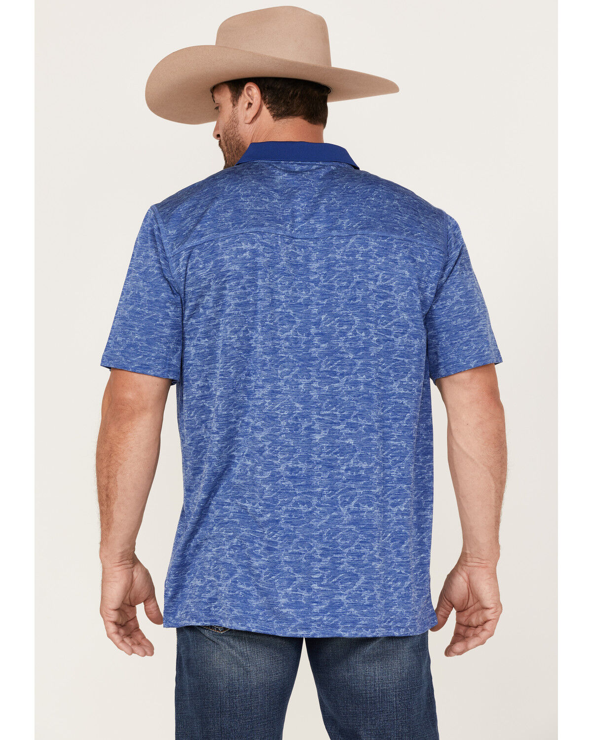 Image #4 - RANK 45® Men's Daylight Solid Short Sleeve Polo Shirt, Blue, hi-res