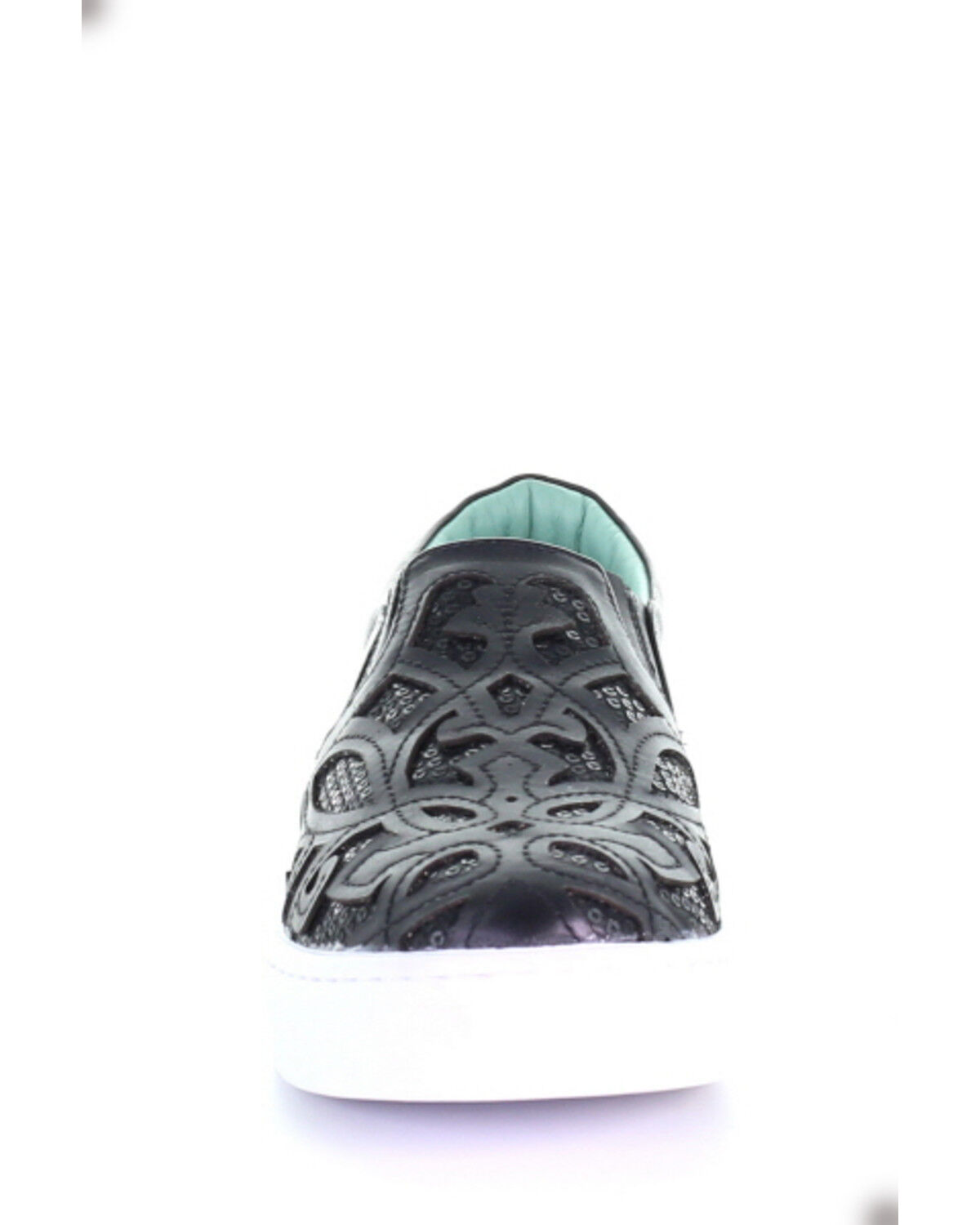 Image #5 - Corral Women's Black Inlay & Embroidery Sneakers, Black, hi-res