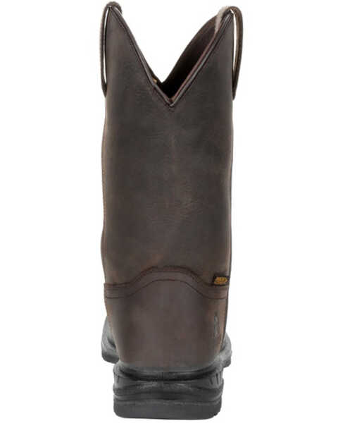 Image #4 - Rocky Men's Worksmart Waterproof Western Work Boots - Composite Toe, Chocolate, hi-res