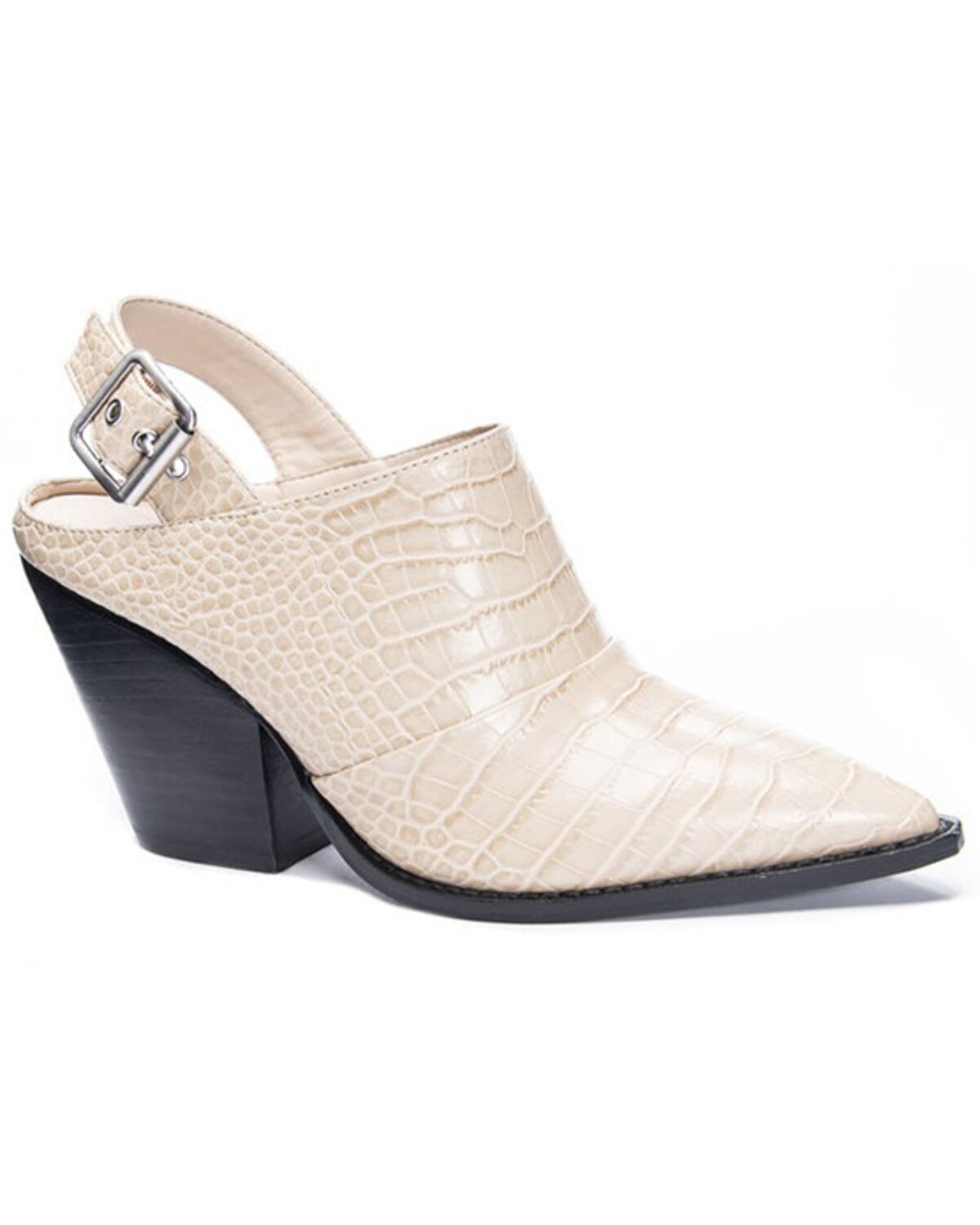 Image #1 - Chinese Laundry Women's Tilani Croc Print Fashion Mules - Snip Toe, Beige/khaki, hi-res
