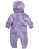 Image #2 - Carhartt Infant Girls' Sherpa Zip Front Hooded Coverall , Lavender, hi-res