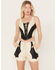 Boot Barn x Understated Leather Women's Moonlit Moves Bustier, Cream/black, hi-res
