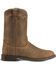 Image #2 - Justin Men's Stampede Roper Western Boots - Round Toe, Bay Apache, hi-res