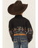 Image #4 - Roper Boys' Striped Border Print Long Sleeve Snap Western Shirt, Black, hi-res