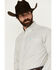 Image #2 - Cinch Men's Checkered Print Long Sleeve Button-Down Western Shirt, Cream, hi-res