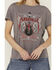 Image #3 - Blended Women's Nashville Embellished Short Sleeve Graphic Tee, Grey, hi-res