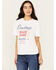 Image #1 - Bohemian Cowgirl Women's Cowboys & Dive Bars Short Sleeve Cropped Graphic Tee, White, hi-res