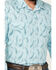 Image #3 - Rock & Roll Denim Men's Paisley Striped Print Long Sleeve Pearl Snap Stretch Western Shirt, Turquoise, hi-res