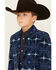 Image #2 - Rock & Roll Denim Boys' Southwestern Print Blazer, Blue, hi-res