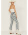 Image #3 - Wrangler Women's Checkered Flare Jeans, Blue, hi-res