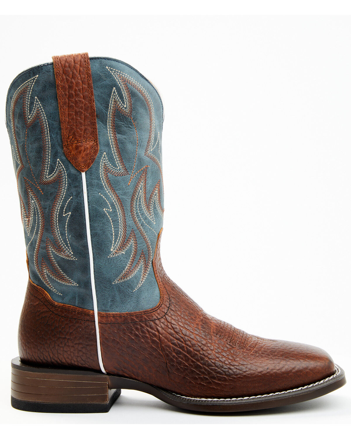 Image #2 - Cody James Men's Hoverfly Dakota Western Performance Boots - Broad Square Toe, Brown/blue, hi-res