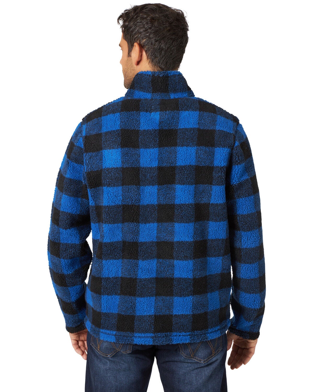 Plaid Sherpa 1/4 Zip Pullover | Sheplers