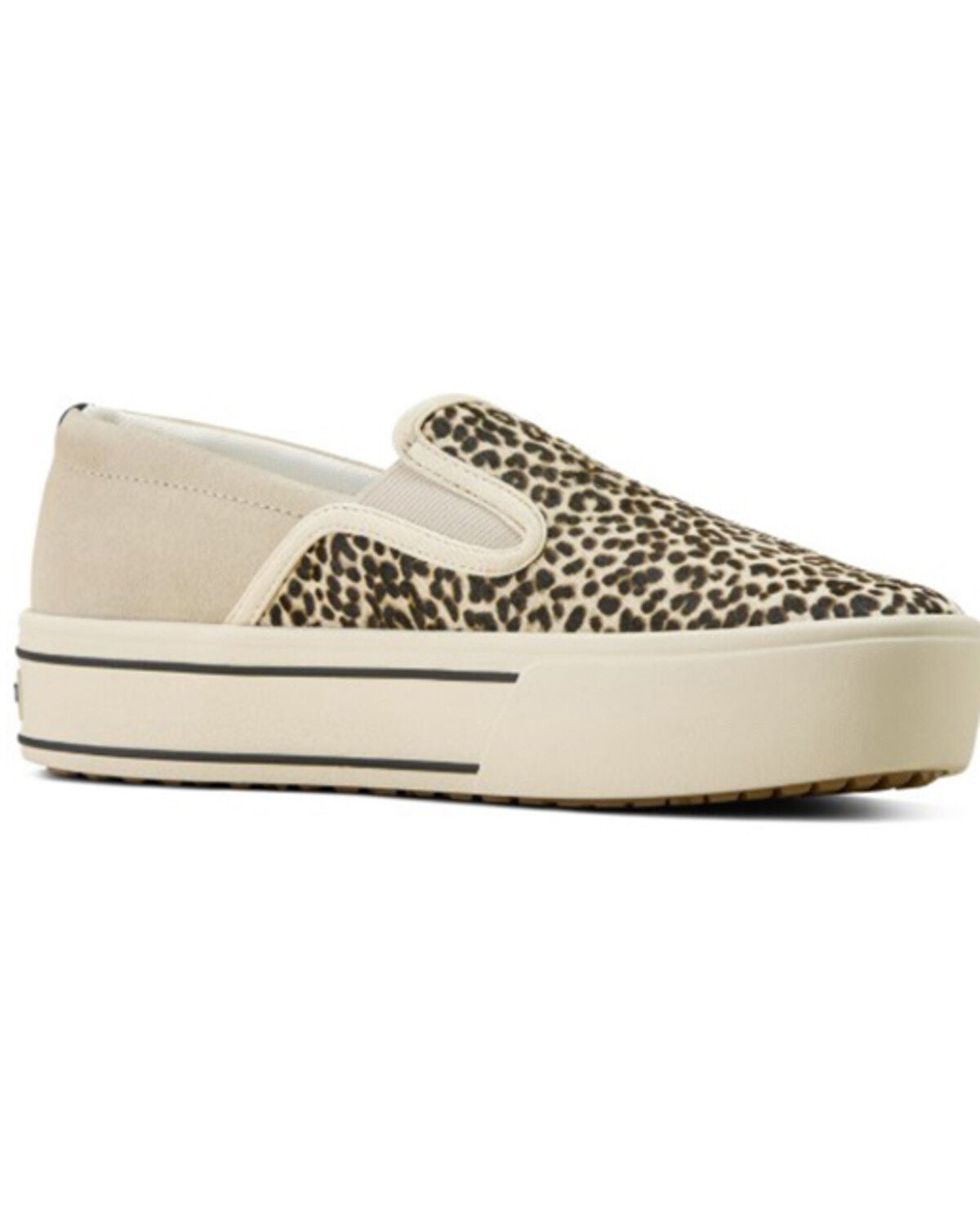 Ariat Women's Skylar Leopard Print Hair-On Slip-On Casual Shoes, Cheetah, hi-res
